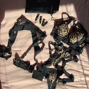 Honey Birdette leopard Kukuro Lingerie set